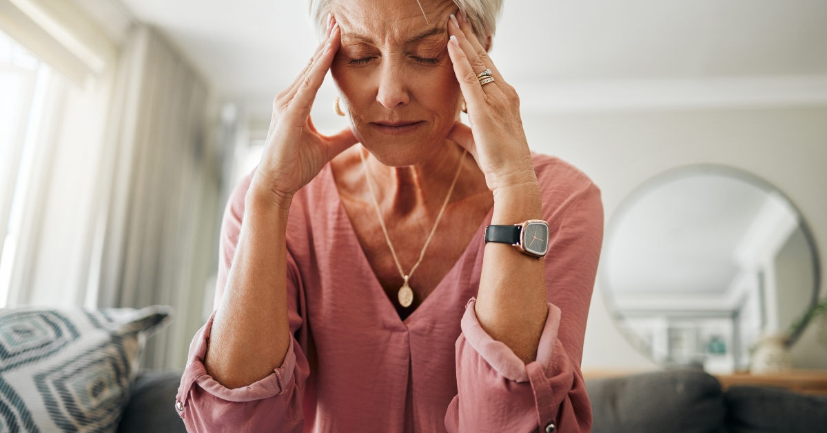 sad elderly person with depression