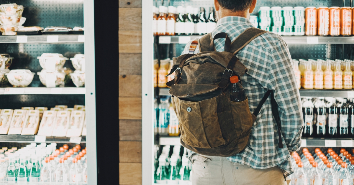 traveler backpack man