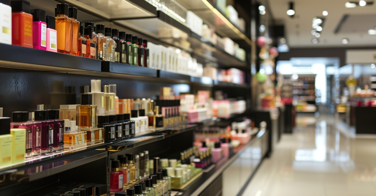 wide selection of cosmetics.