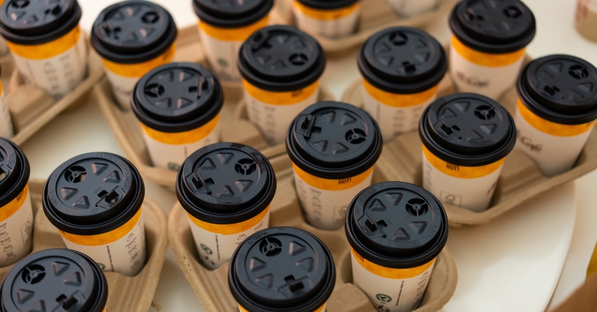 McDonald's hot drinks on table