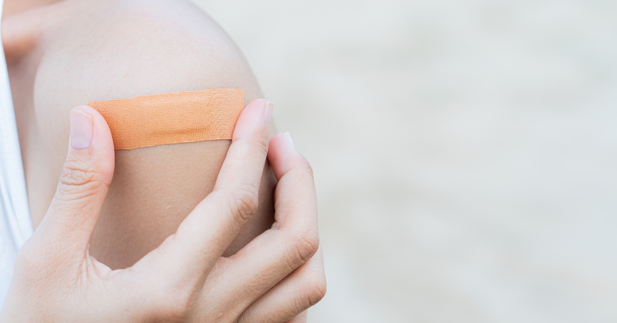 woman arm with bandage