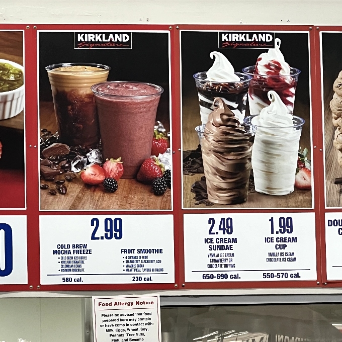 sundaes and shake