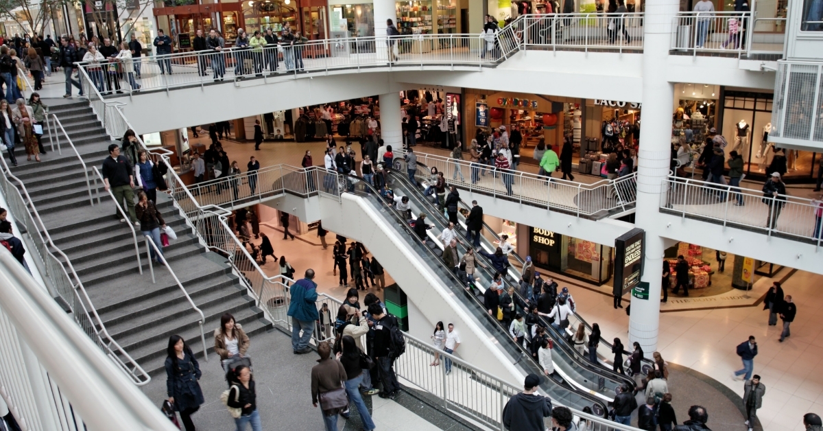 people at shopping mall