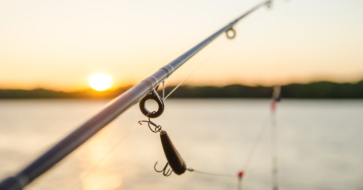 fishing on a lake 