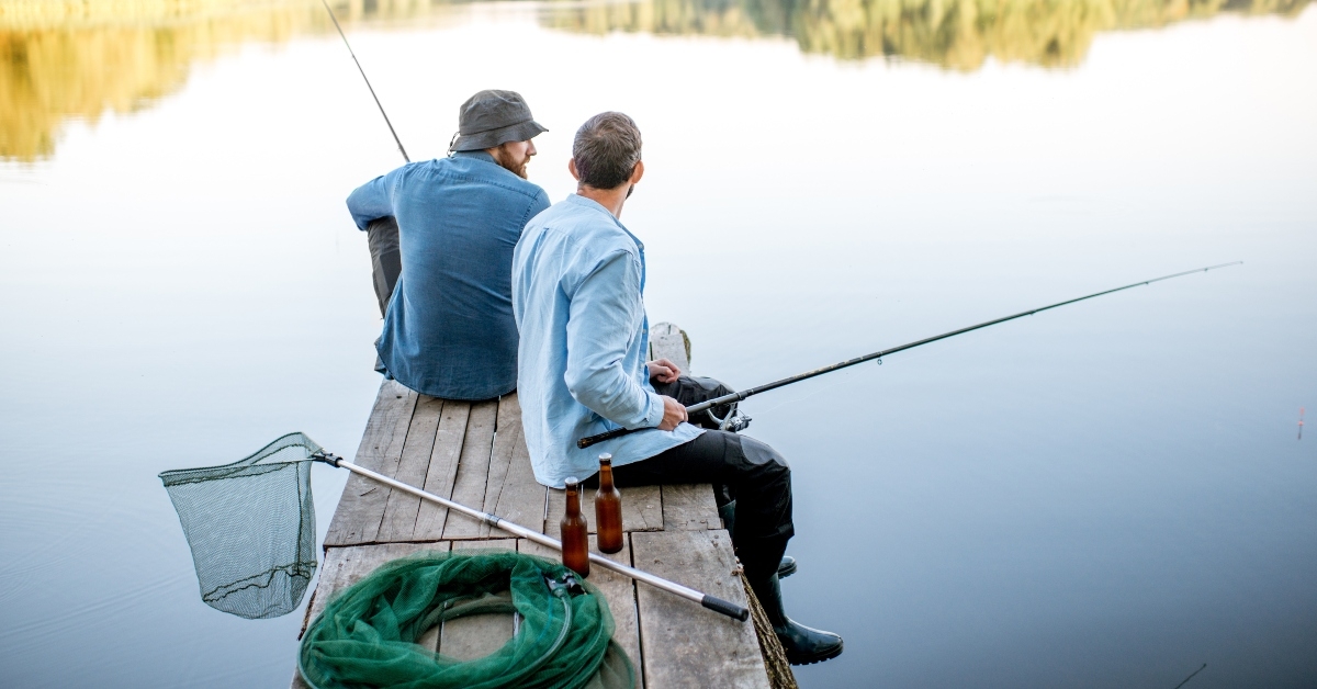 friends fishing together