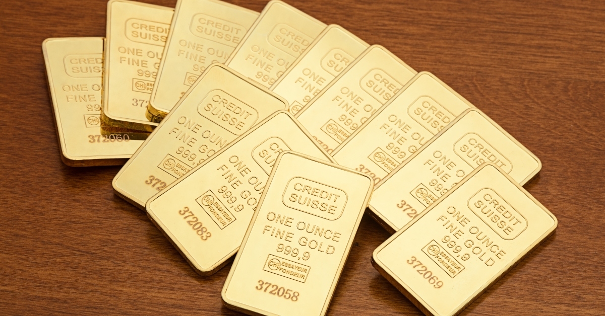 one ounce gold bars
