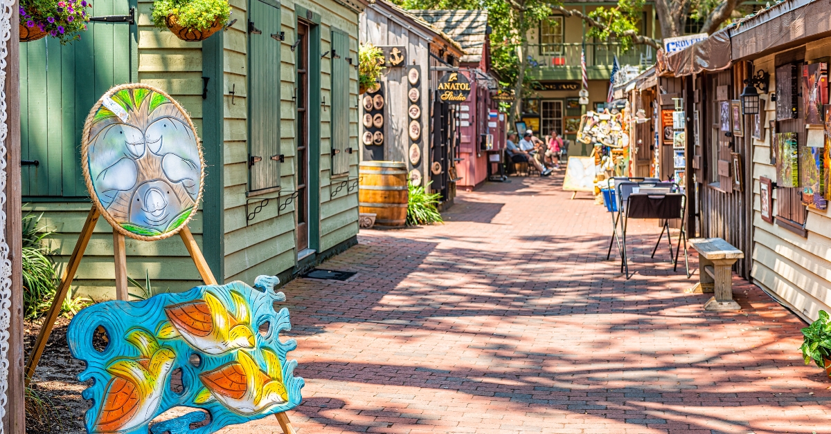 saint george street with artwork