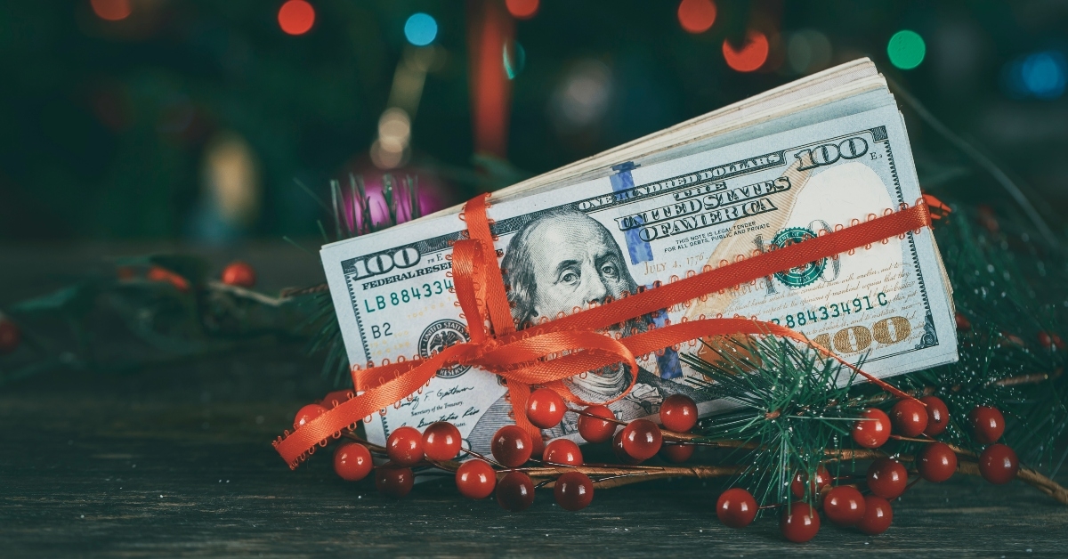 american dollars as a christmas gift