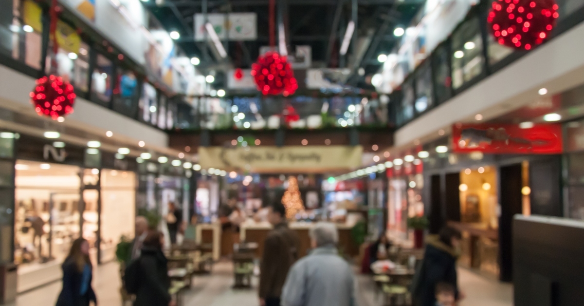 blur image of shopping mall