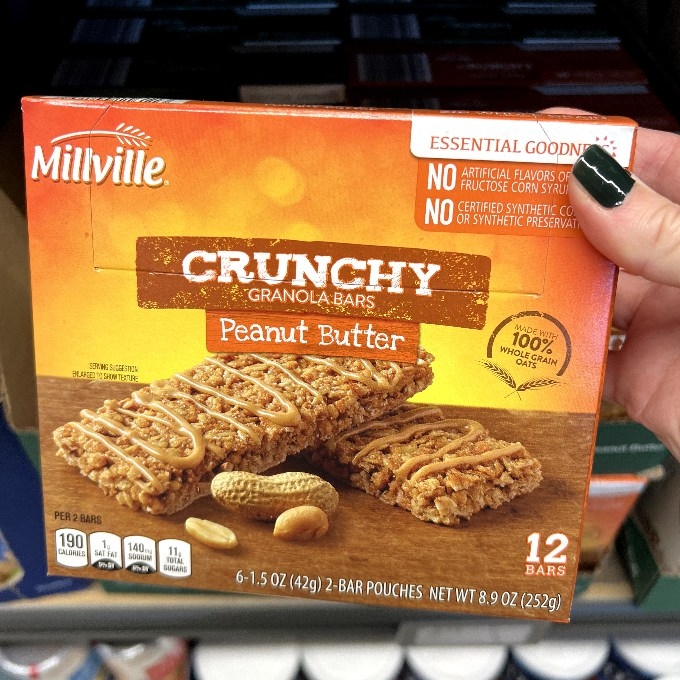 Millville Peanut Butter Crunchy Granola Bars