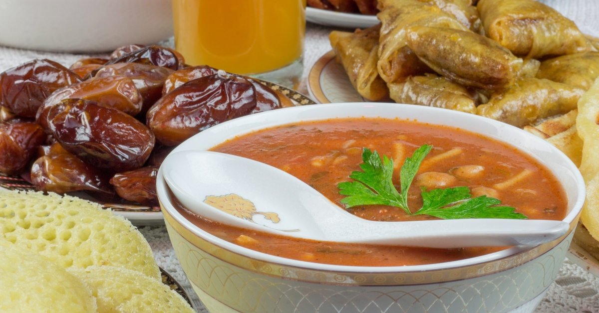 bowl of moroccan harira soup