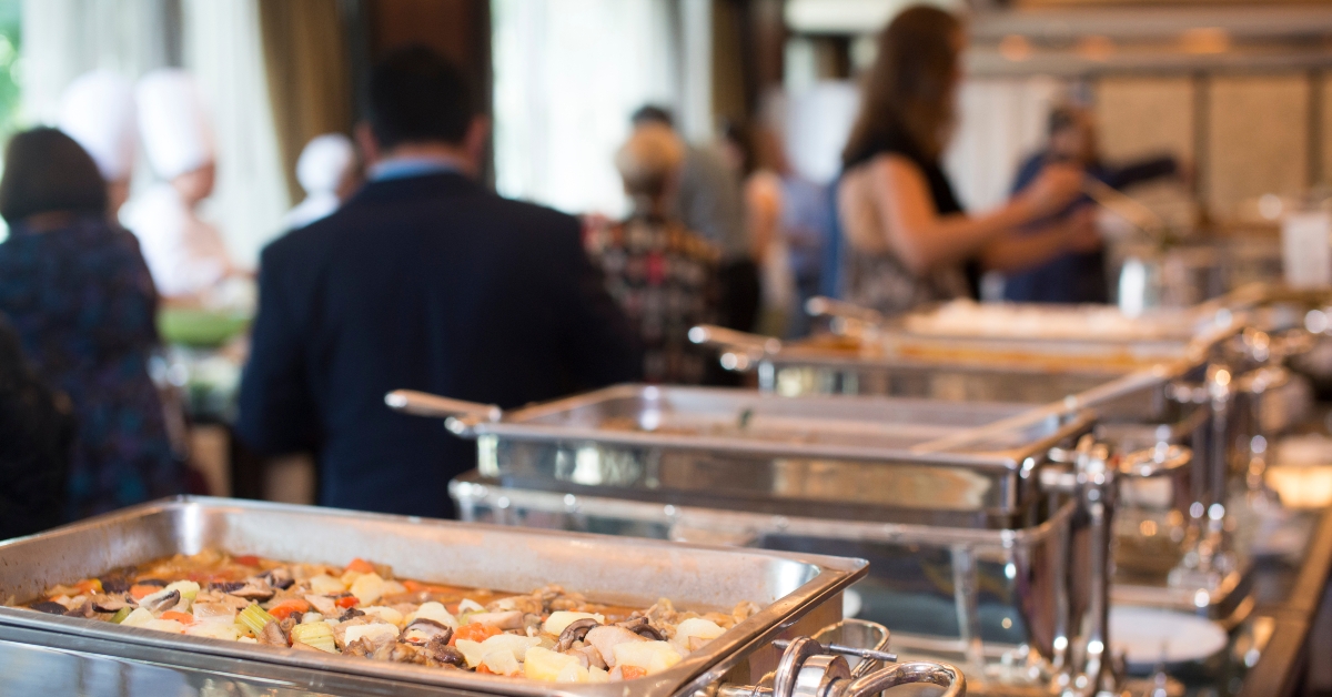breakfast buffet for the party