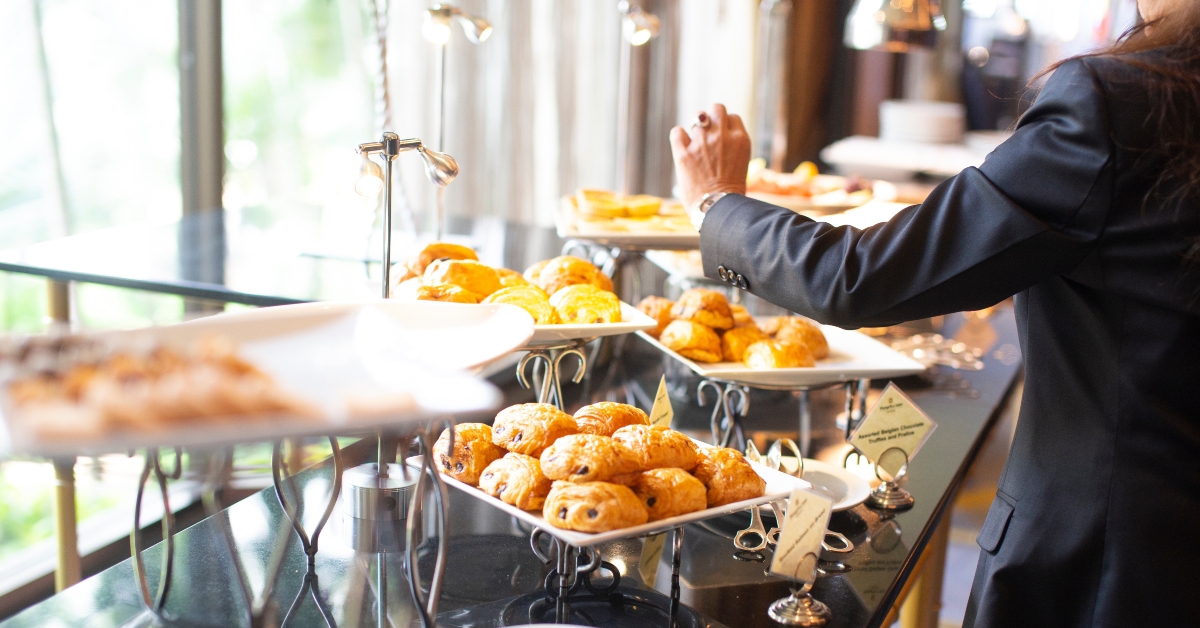 international buffet in the hotel