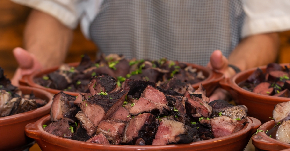 serving feijoadafeijoada buffet