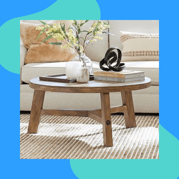 Farmhouse round coffee table