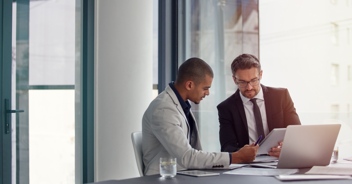 businessmen planning meeting in conference room
