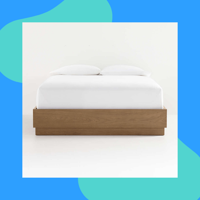 Wood bed frame base
