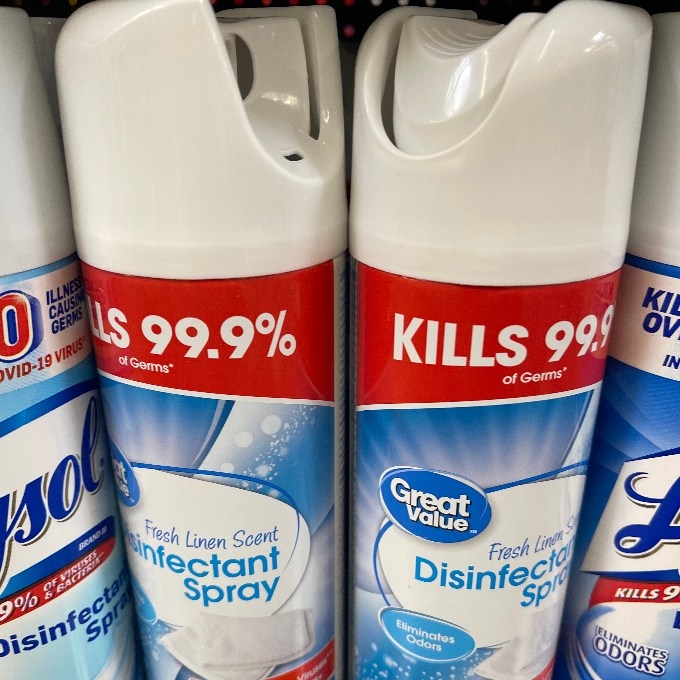 disinfectant spray