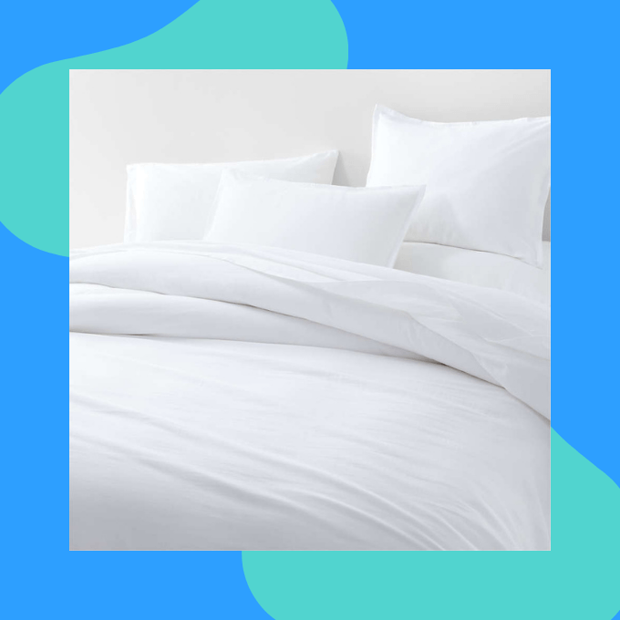 White cotton duvet cover