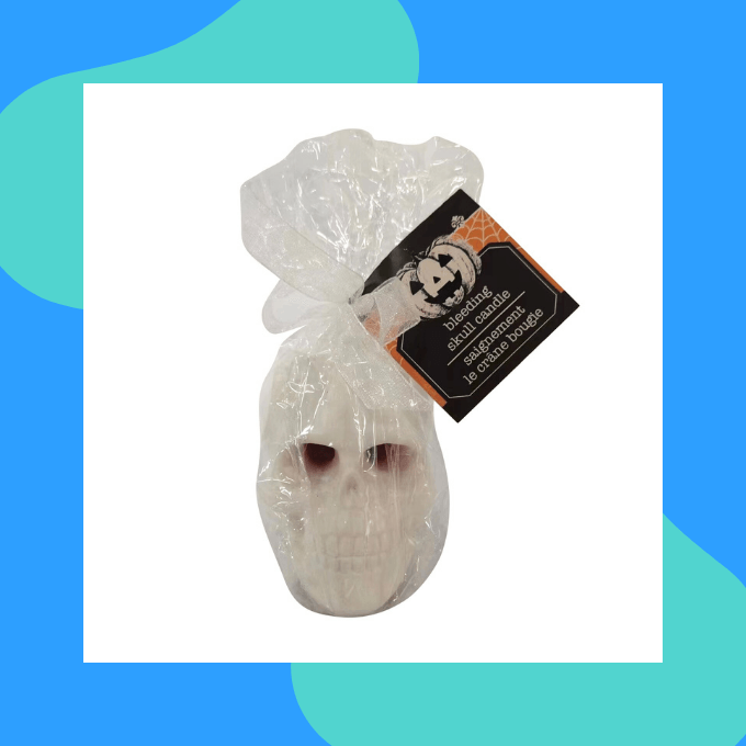 Bleeding skull candle