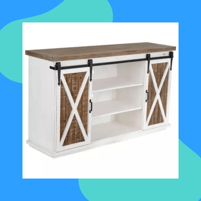 Sliding barn door cabinet