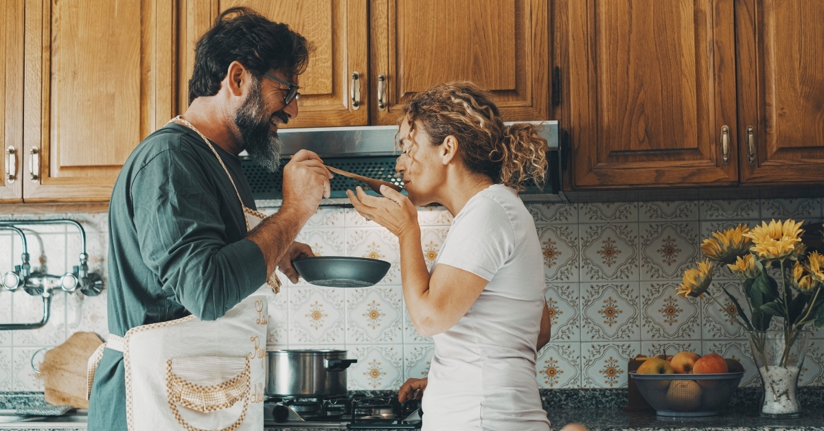 cooking for his wife