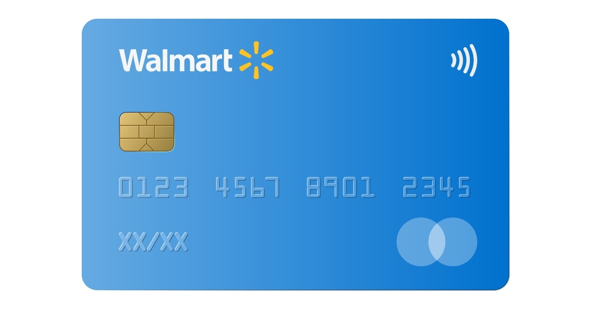 bank credit card with walmart logo