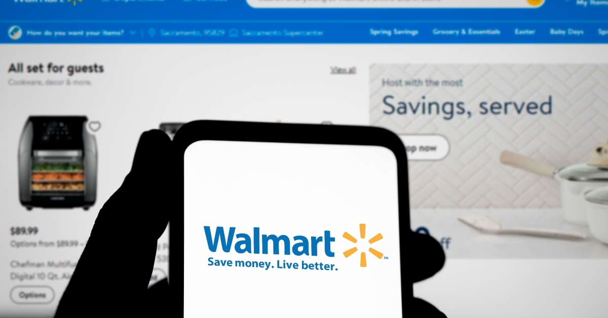 walmart logo on smartphone