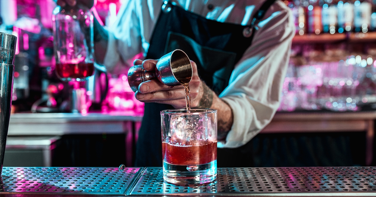 barman is making cocktail