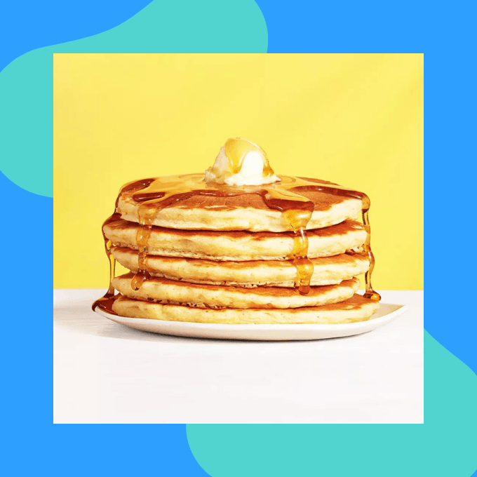 Stack of buttermilk pancakes from IHOP