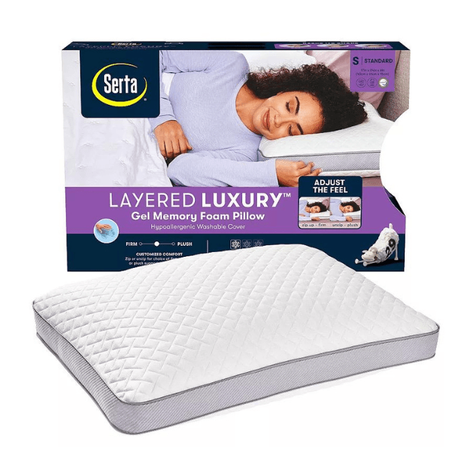 luxury gel memory foam pillow