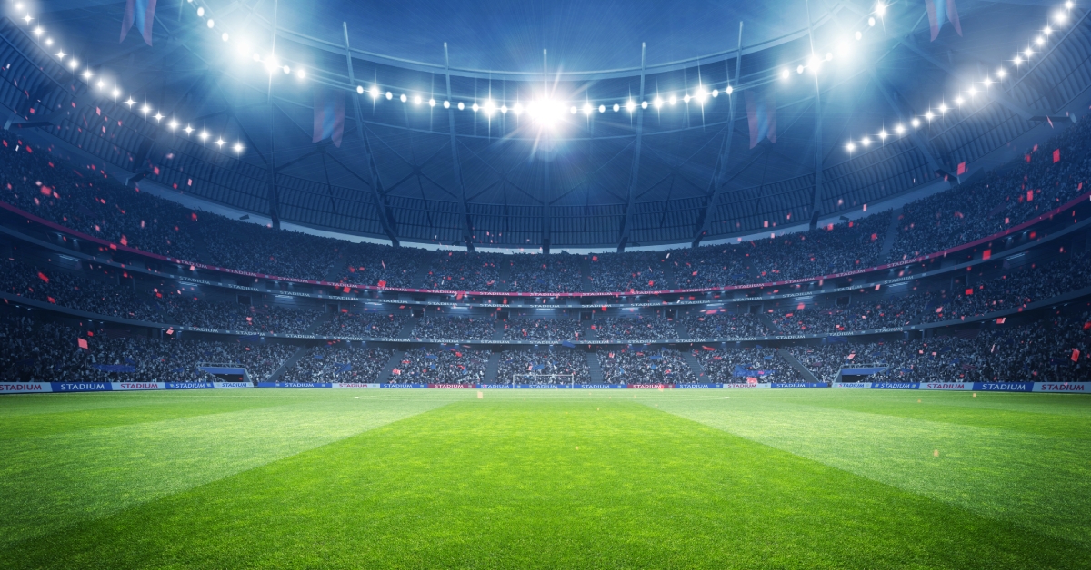 football stadium at night