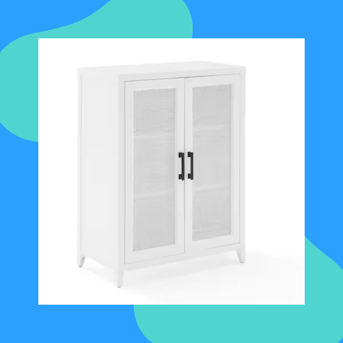 White stackable storage pantry from Home Depot