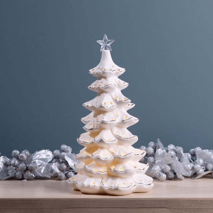 LED White Ceramic Tree