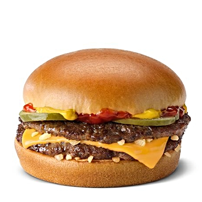 McDouble beef burger on white background