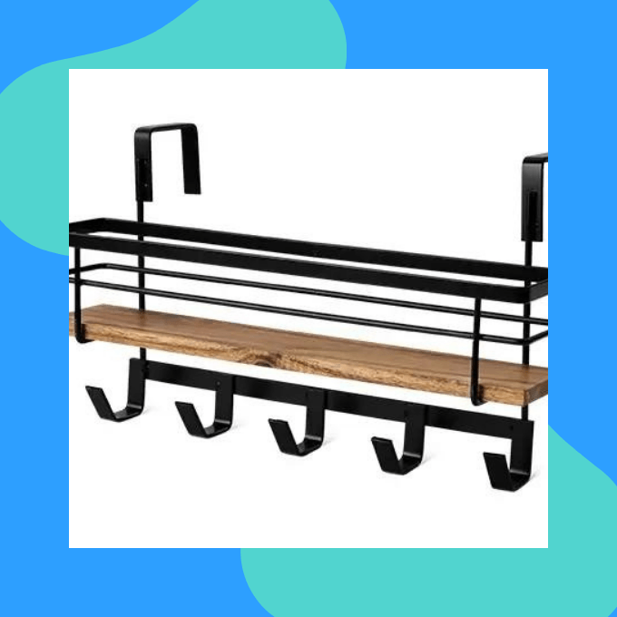 Hanging shelf rack hooks