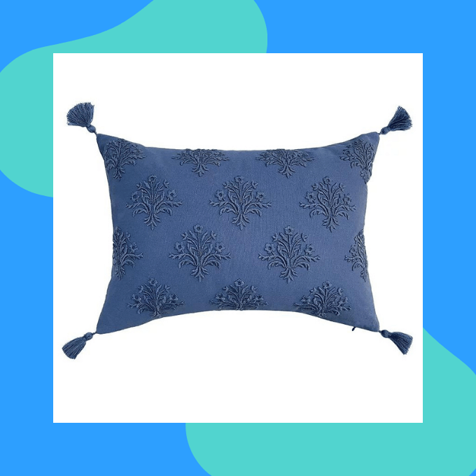Sonoma Goods embroidered floral pillow