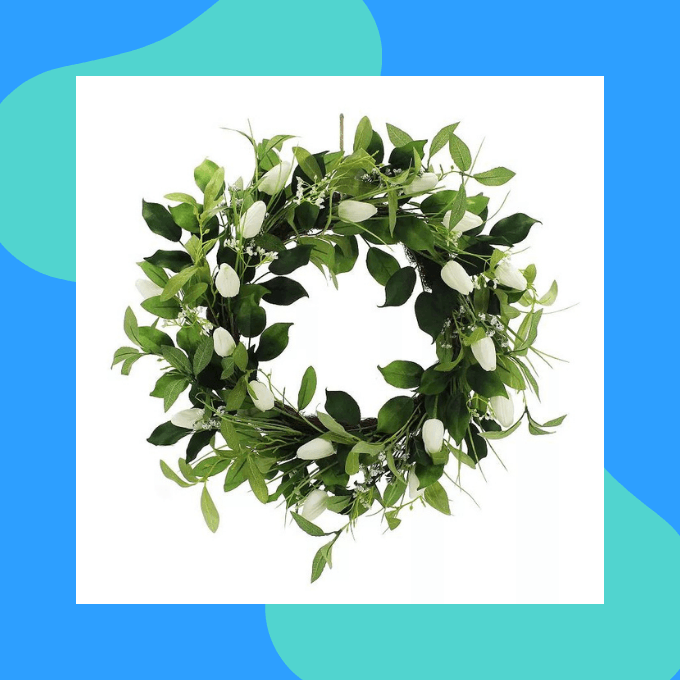 Sonoma Goods white tulip wreath