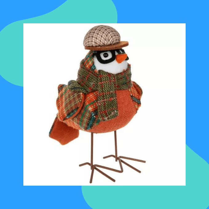 Orange tweed bird