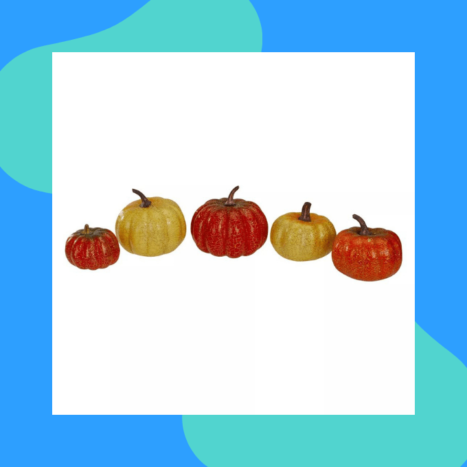 Set of artificial pumpkin decorations from Target