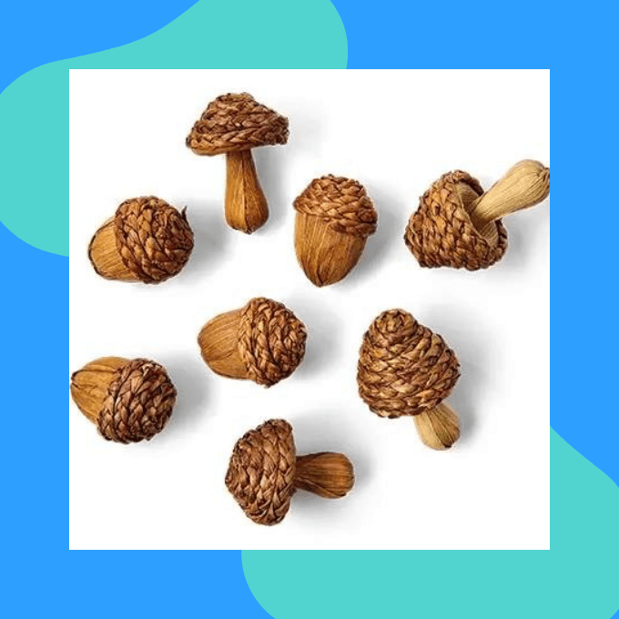 Acorn and mushroom bowl fillers