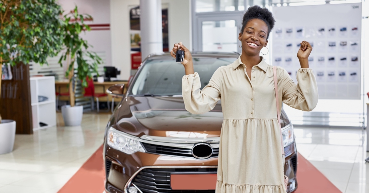  woman with car keys