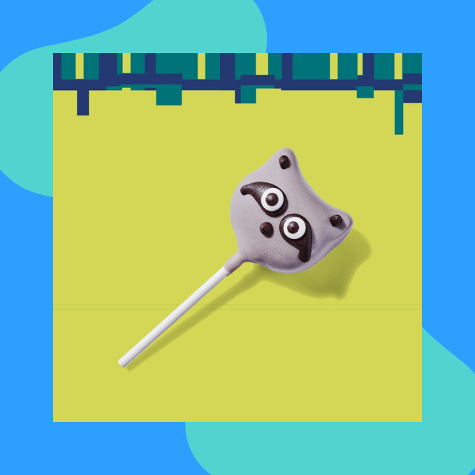Raccoon cake pop
