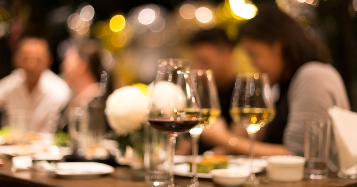 dinner and wine