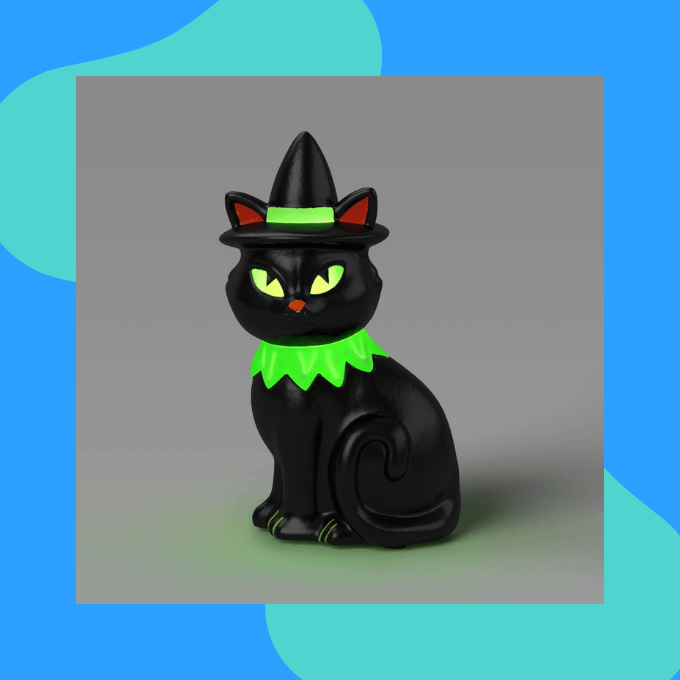 Halloween light up cat