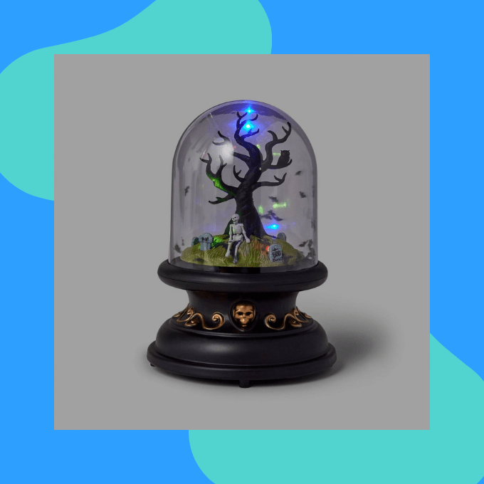 Halloween bell jar display