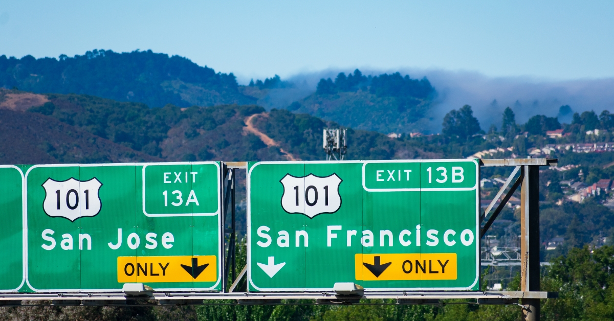 Interstate 101 highway road sign