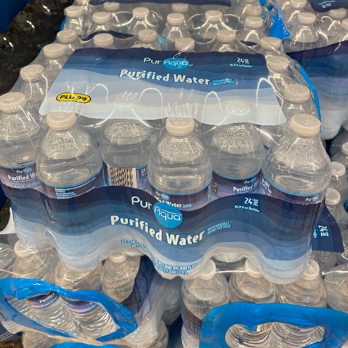purified bottled water