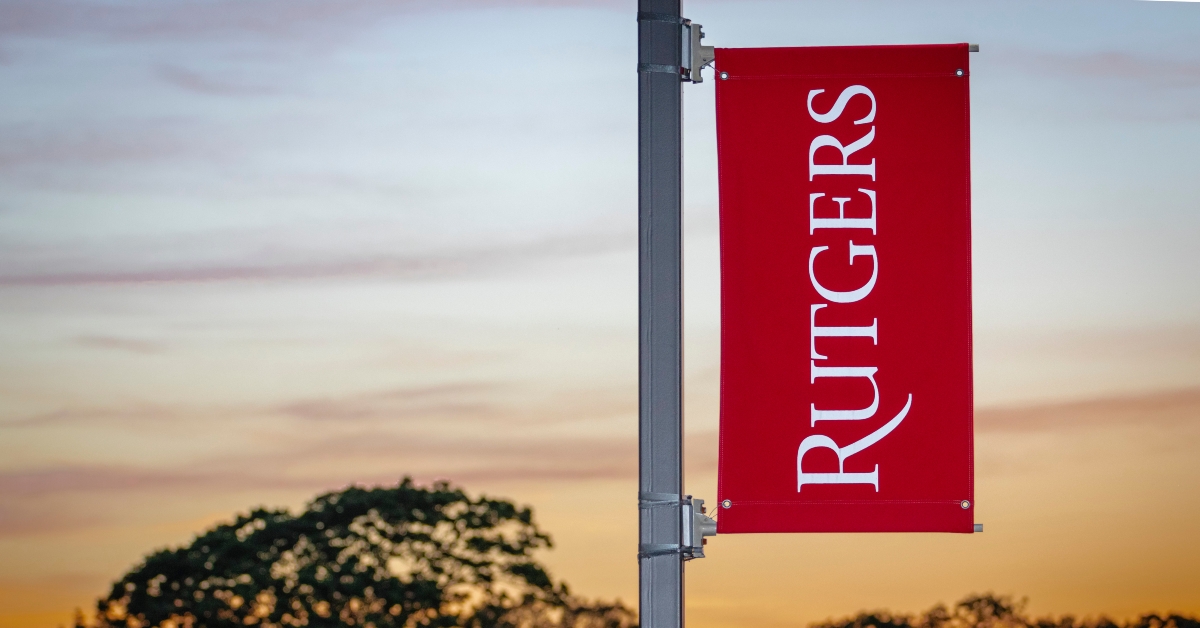 Rutgers University logo on banner