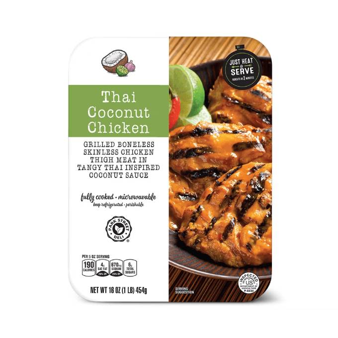 Thai Coconut Chicken meal from Aldi